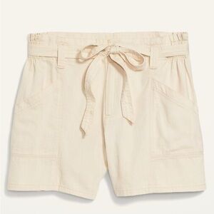 New Old Navy Women’s High-Waisted Belted Workwear Twill Shorts Size 4X NWT